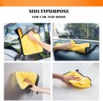 10 Pack Premium Microfiber Towels Coral velvet Washing and Detailing Towels for Car Detailing Household Cleaning Ultra-Soft Super Absorbent, Lint Streak-Free 11.8"x15.7” Cleaning Cloth (5colors) - Image 5