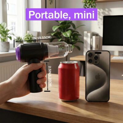 14.5KPA Computer Keyboard Vacuum Cleaner &110000RPM Electric Air Duster 3-in-1,Replaces Canned Air,for PC Tower & Car Laptop Sewing Machine Portable Keyboard Vac USB Desk Crumbs Dust Cleaners - Image 8