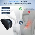 Lumbar Support Pillow,Ergonomic Memory Foam lumbar pillow for chair and Bed ,lower back support pillow for couch,Lower Back Pain Relief and Spine Support,lower Back Pillow for Chair,Car Seat Couch - Image 2