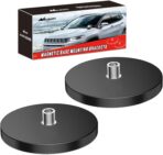 Nilight 2PCS Magnetic Base LED Light Bar Mounting Brackets, Powerful Sucker Holder for Bottom-Mounted Offroad Work Auxiliary Lamps Mounts on Hood A-Pillar