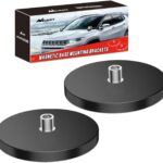 Nilight 2PCS Magnetic Base LED Light Bar Mounting Brackets, Powerful Sucker Holder for Bottom-Mounted Offroad Work Auxiliary Lamps Mounts on Hood A-Pillar