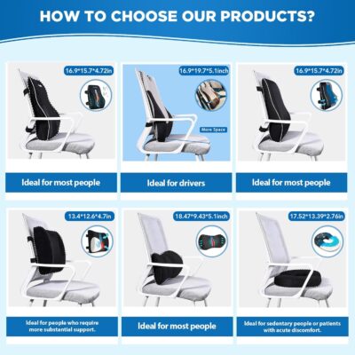 Lumbar Support Pillow for Office Chair Car, Gaming Chair Lower Back Pain Relief Memory Foam Cushion with 3D Soft Cover Enhance Your Driving Comfort Ergonomic Orthopedic Car Back Rest,Stocking Stuffers - Image 6