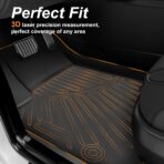 Floor Mats Fits for Honda CR-V 2023 2024 2025(NOT for Hybrid), All Weather Protection TPE Anti-Slip Automotive Floor Liners, Includes 1st and 2nd Row Full Set Liners, Odorless Anti-Slip Mats Black - Image 4