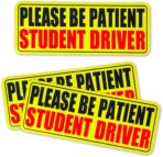 3pcs Student Drive Magnet for Car, Please Be Patient Student Driver, New Drivers Sticker, Reusable Magnetic Reflective Rookie Driver Bumper Sticker