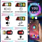 RGB LED Headlight & Turn Signal Kit for Yamaha G14 G16 G19 G22, 12V Street Legal Golf Cart Light Kit with Brake Lights, Horn, Music Sync APP Control, Long-Lasting & Easy Install - Image 2
