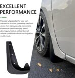 2 PCS Car Mud Flaps, Splash and Stain Resistant Tire Splash Guard, 8.27 x 12.6In Front Side Decorative Tire Splash Guards, for Most Sedans (Black# S) - Image 7