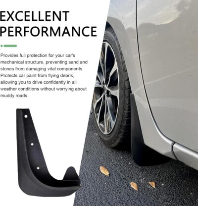 2 PCS Car Mud Flaps, Splash and Stain Resistant Tire Splash Guard, 8.27 x 12.6In Front Side Decorative Tire Splash Guards, for Most Sedans (Black# S) - Image 7