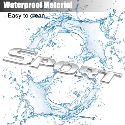 2PCS 3D Metal Sport Emblem for Car, Premium Decals Emblem, Trunk Fender 3D Sticker Modification (Silver) - Image 3