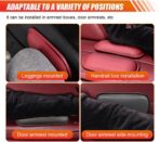 2PCS Car Elbow Pads, Memory Foam Car Center Console Cushion Pad for Knee Leg Elbow, Soft Leather Car Door Armrest Pad for Comfortable Support, Universal Arm Rest Pillow for Most Vehicles (Black) - Image 6
