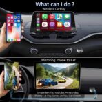 Wireless CarPlay Adapter with Wired DP Video Streaming for Net-Flix YouTube TikTok, Screen Mirroring for iOS & Android, Voice Control Navigation Music Calls, Compatible with Wired CarPlay Gray - Image 2