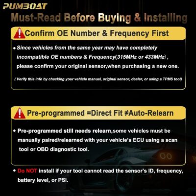 TPMS Chrysler 33Mhz Pre-Programmed Tire Pressure Monitoring Sensor Compatible with Jeep Grand Cherokee(2010-2015)|➥Dodge Grand Caravan(2011-2022)#OE Replace:56029398AB(Set of 4) 4 - Image 7