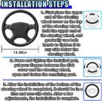 14.5"-15" Car Steering Wheel Cover, Microfiber Leather Breathable Wheel Cover, Anti-Slip Lining Steering Wheel Covers, Car Accessories Interior Decoration for Women Men (Coffee) - Image 6