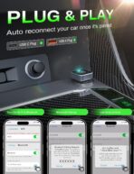 2-in-1 Wireless CarPlay Adapter 2026 Support Apple CarPlay & Android Auto, Mini Bluetooth USB A & USB C Dongle Convert Wired to Wireless Compatible with iPhone & Android - Image 4