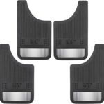 Caterpillar Heavy Duty Splash Guards Pro Mud Flaps Fenders - Ultra Tough Dirt/Slush Protection with Night Reflectors - Easy Installation (CAGD-080+CAGD-080_ALT) Front/Rear Tires, 4 Count (Pack of 1)