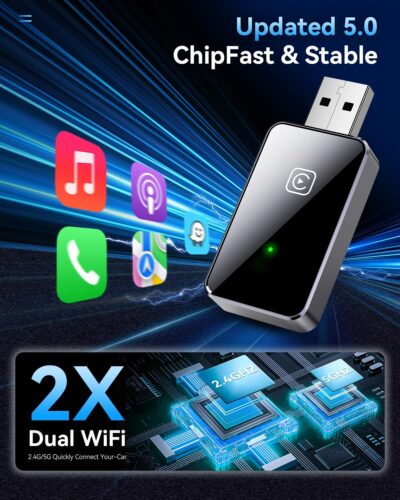 Wireless CarPlay Adapter for iPhone 2025 Upgraded, for Apple CarPlay Wireless Adapter, Plug and Play, Convert Wired Carplay for iOS 10+ - Image 9