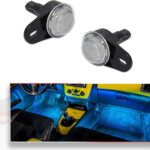 Interior Ice Blue LED Courtesy Footwell Lights Under Dashboard Floorboard Courtesy Lamps For Jeep Dodge Ram 1999-2019