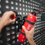 Rigid MOLLE Panel Fire Extinguisher Mount – Quick Release Fire Extinguisher Bracket with 4 Adjustable Clamps, Fits MOLLE Panels for Vehicles - Image 2