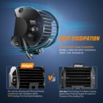 Nilight 2PC 4Inch Amber Led Pods Triple Row 60W Flood Spot Combo Driving Fog Lights with 16AWG Wiring Harness-2 Leads for Offroad Pickup Trucks Jeep ATV UTV SUV, 2 Years Warranty - Image 6