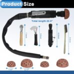 Air Tire Repair Polish Patch Kit Heavy Duty - Includes 2500RPM Air Tire Buffer, Tire Inner Liner Scraper, 4 Tungsten Steel Buffing Wheel, Patch Roller, & Wire Brush - Professional Tire Patch Tools - Image 2