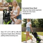 2026NEW Pressure Power Washer 4500PSI with 4 Quick Connect Nozzles, Inlet Hose & Filter, Foam Cannon for Cars/Fences/Driveways/Patios/Home Cleaning, Green - Image 6