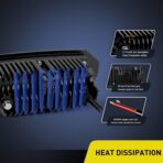 Nilight 2Pcs 40W Flush Mount LED Pods Flood LED Work Light Bar, Off Road Backup Driving Lights Fog Lamp for Jeep Bumper ATV UTV SUV Truck Boat - Image 8