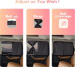 Magnetic Car Window Shades for Baby - Dual-Layer Sun Protection Car Curtains for Rear Side Windows - 2 in 1 Side Window Sun Shade with Enhanced UV Block and Privacy Protection, Fits Most Cars - Image 6