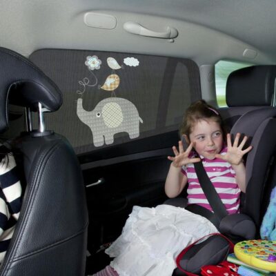 Car Window Shade for Baby, UV Protection Breathable Mesh Baby Window Covers, Universal Fit Stretchable Sun Shades, Keep Car Interior Cool and Comfortable for Toddler Kids Children (2 Pack) - Image 7