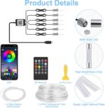Interior Car LED Lights with Wireless APP/RF Remote Control, RGB 6 in 1 Ambient Lighting Kit with 315 Inches Fiber Optic,16 Million Color Neon Strip Inside Sync to Music,Car Decorations Accessories - Image 7