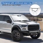 Windshield Sun Shade Compatible with 2015-2020 Ford F150 Accessories,Foldable Front Sun Visor,F-150 Sunshade,Fits Lariat,King Ranch,Platinum,XL,XLT,Limited and Raptor Model - Image 5