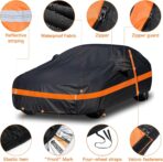 NEVERLAND Car Cover Waterproof All Weather with Door Zipper,Car Covers for Automobiles Scratch Resistant, Outdoor Full Exterior Covers Snowproof UV Protection Windproof(Fit Sedan Length 190-196 inch) - Image 4