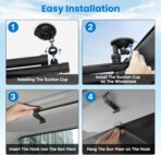 2026 Auto Retractable Sun Shade for Car Windshield - Adjustable Automatic Car Window Sunshade for UV & Heat Protection - Universal Fit for Outdoor Camping & Daily Parking (Not Fit Truck) - Image 6