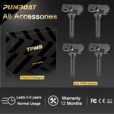 TPMS Chrysler 33Mhz Pre-Programmed Tire Pressure Monitoring Sensor Compatible with Jeep Grand Cherokee(2010-2015)|➥Dodge Grand Caravan(2011-2022)#OE Replace:56029398AB(Set of 4) 4 - Image 9