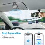 Hands-Free Bluetooth Speaker for Car: Handsfree Wireless Speaker Kit for Cell Phone in Car - Support Auto Power On Siri Google Voice Assistant with Mic Compatible with Samsung Android iPhone - Image 5
