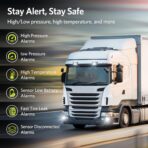 GUTA Trailer Tire Pressure Monitoring System, RV Tire Pressure Monitor with 10 Sensors, 6 Alert Modes, Signal Booster, Large Color Display, Long Sensing Distance, 0-188PSI TPMS for RV Trailer Semi - Image 3