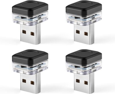 4 PCS Car Interior USB LED Light, Plug-in USB Car Decor Ambient Lighting Kit, Portable Mini Night Light, Car Interior Accessories Suitable for Most Vehicles (Blue) - Image 2