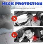 2PCS Car Headrest Pillow,Soft & Comfortable Car Neck Pillow for Driving Fatigue Relieve,All-Season Universal Cars Head Rest Pillows Automotive Interlor Accessorles for Cars,SUVs - Image 3