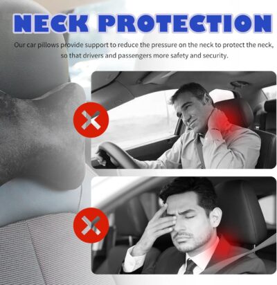 2PCS Car Headrest Pillow,Soft & Comfortable Car Neck Pillow for Driving Fatigue Relieve,All-Season Universal Cars Head Rest Pillows Automotive Interlor Accessorles for Cars,SUVs - Image 3
