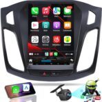 10.4 inches Android12 Car Stereo Ford Focus Radio Upgrade 2012-2018 with Touch Screen 1024 * 768 RDS Auto with GPS Bluetooth 5GWiFi Backup Camera