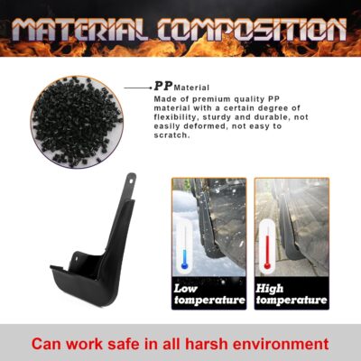 x xotic tech 4PCS Car Front & Rear Mud Flap Splash Guards Compatible with Honda Civic 11th Gen 2022 2023 2024 2025 2026 Fender Flare Mudguard Dirt Slush Trap Protector w/Hardware Accessories - Image 4