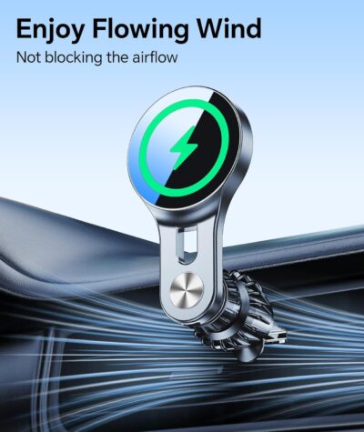 for 15W Magsafe Car Mount Charger【Long Arm】 Magnetic Wireless Car Charger Magsafe Charger Car Accessories Mag Safe Car Mount Holder Vent Magsafe Car Charger Mount for iPhone 16 Pro Max 15 14 13 Plus - Image 7