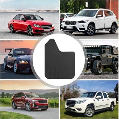 Carbon Fiber Car Mud Flaps Splash Guards, 4PCS Bendable & Flexible Vehicle Front & Rear Mudflaps Protection with Screws, Auto Exterior Flares Accessories, Universal Fit (Black) - Image 4