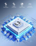 Bluetooth 5.3 Receiver for Car, [LED Screen] [Noise Cancelling] 3.5mm AUX Bluetooth Adapter, Wireless Audio Receiver for Wired Headphones/Home Stereo/Speaker, Music Playing, Hands-Free Call - Image 3