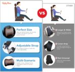 Lumbar Support Pillow for Car, Memory Foam Lumbar Pillow for Lower Back Pain Relief - Back Cushion for Driving, Chair Support for Car-Office Chair, Wheelchair - Classic Brown - Image 9