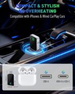 SPIRITIME Wireless CarPlay Adapter for iPhone – 5-Second Auto Connect | 1-Click Phone Swap for Families | Convert Wired to Wireless | Stable & Fast, Plug & Play | Supports Factory CarPlay Cars 2016+ - Image 6