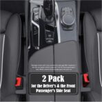 Car Seat Gap Filler Organizer, Auto Side Seat Gap Storage Box for Your Cars, Trucks 2 Pack, Universal Car Accessories Gap Filler Organizer to Fill the Gap Space Between the Console and Seats, Black - Image 5