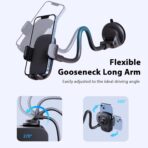 Qifutan Phone Holder - 14-Inch Long Arm Windshield Car Cell Phone Holder Anti-Shake Stabilizer Automobile Mount for iPhone Android Smartphones - Image 6