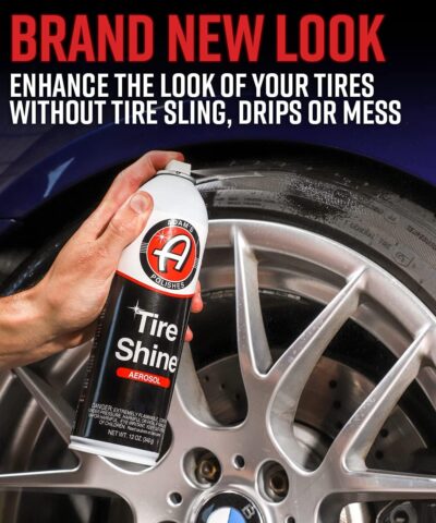 Adam's Polishes Aerosol Tire Shine 12oz - Fast, Easy, Effective Way to Add Gloss - No-Sling Use with or Without Tire Applicator - Image 3