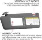 Dasbecan Left Driver Side Sun Visor Compatible with Toyota Tacoma 2005-2012 2013 2014 2015 74320-04181-B1 Gray Without Light - Image 5
