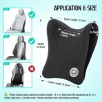 Car Neck Pillow for Driving Seat, Soft Memory Foam Headrest Pillow with Adjustable Strap and Removable Cover, Ergonomic Neck Support for Car, Office Chair, Gaming Chair – Dark Grey - Image 2