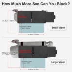 Veharvim Sun Visor Extender for Car with 2 Side Sunshade, Polarized UV400 Visor Extender Attachment for Car Visor with PC Lens,Anti-Glare for Safe Driving (2 Side Panel) (Red Zipper, Driver Side) - Image 6